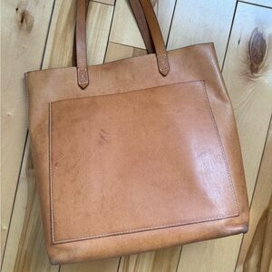Madewell Tan Leather Tote Bag
